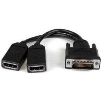 StarTech.com 8-inch DMS-59 to Dual DisplayPort Adapter Cable - 4K x 2K Video - LFH DMS-59 Male to 2x DisplayPort Female Splitter Y Cable - LHF Graphics Card to