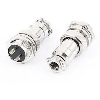 GX16-216mm 2Pin metal Aviación conexión macho a hembra Plug 2juegos