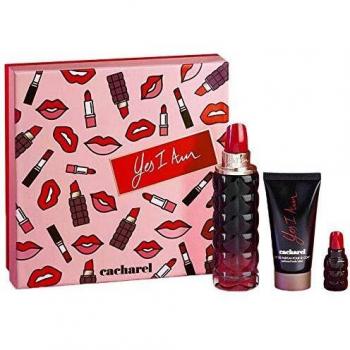 Cacharel yes i am eau parfum 75ml + leche corporal 50ml + eau parfum 5ml