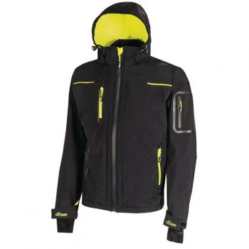 Cazadora Soft Shell Space BC Negro-Amarillo T-XXL