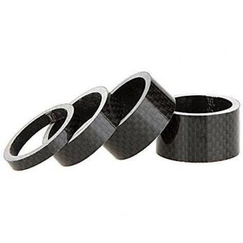 Lixada fibra de carbono Espaciadores dirección de ciclismo lavadora bici bicicleta auricular vástago separadores Kit 4 piezas 1 1/8 5mm 10mm 15mm 20mm