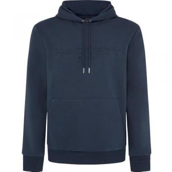 Sudadera de hombre Hackett Sport con capucha ajustable, color azul marino, talla S