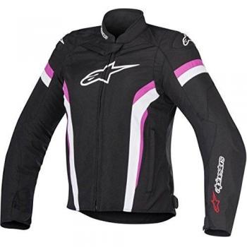 Alpinestars Chaqueta moto Stella T-gp Plus R V2 Jacket Black White Fuchsia, Negro/Blanco/Fuchsia, S