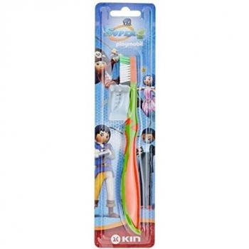 KIN Cepillo Dental Super 4-PLAYMOBIL, Negro, Estándar