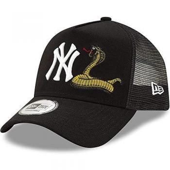 New Era Mens Twine MLB Trucker Neyyan Gorra, Unisex Adulto, Black, Talla Única