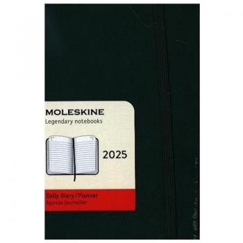 Moleskine Calendario de Bolsillo 2025, Días, P/A6, Tapa Dura, Verde Mirto