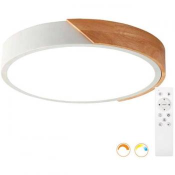 Plafón LEDBOX HALF MOON 36W 400mm CCT Mando+APP Blanco Dual