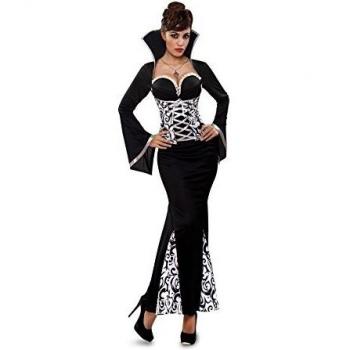 DISFRAZ VAMPIRA BLANCO-NEGRO MUJER