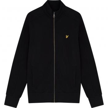 Lyle & Scott Men's Zip Through Track Jacket - Jet Black - 100% Cotton