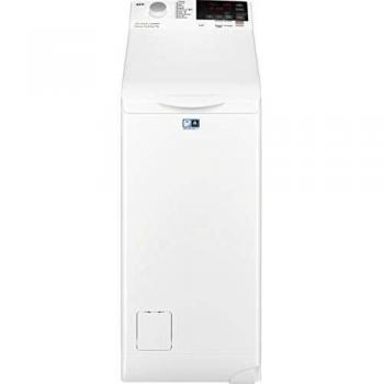AEG L6TBG721 Lavadora de Libre Instalación, Carga Superior, 7 Kg / 1200 rpm, 11 Programas, Rápido 20 min, Inverter, Inicio Diferido, Autoposicionamiento Tambor, Apertura Suave, LCD, Blanca, Clase E