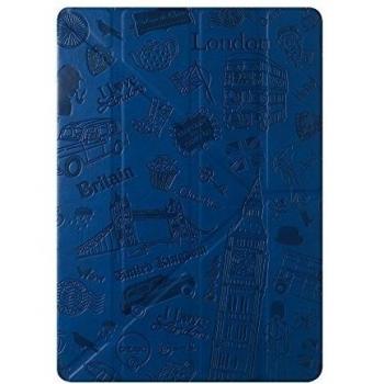 Ozaki O.Coat Slim-Y Versatile 360 grados Funda Plegable con atril patentado técnica y función on/off para Apple iPad Air 2, color azul blau