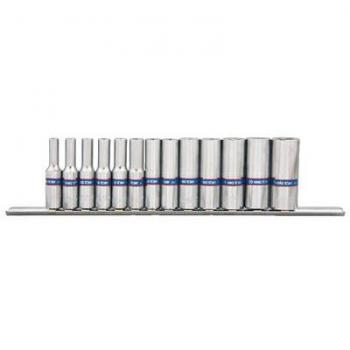 Juego de 13 llaves de vaso largas de 1/4 (4-14mm) King Tony