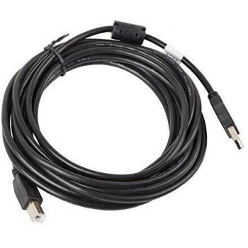 Cable USB-A a USB-B Macho Lanberg con Ferrita, Color Negro, Longitud 5 Metros