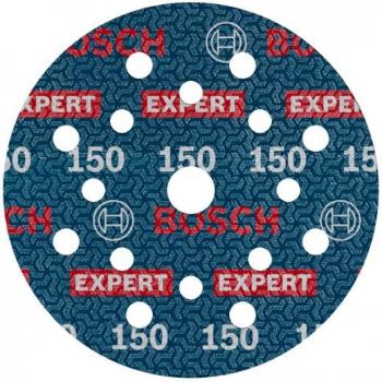 Bosch 50x Disco de Lija Expert O780, 125 mm (Grano 150, para Madera Dura y Pintura sobre Madera)