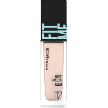 Maybelline Fit Me Liquid Foundation SPF 22 - Shade 112, Lightweight Oil Control Makeup