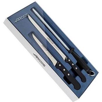 Arcos Universal - Set Jamonero de 3 piezas - Acero Inoxidable - Mango POM - Color Negro