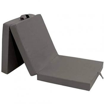 SengentoStyle Schuimmatras inklapbaar 190x70x9 cm grijs