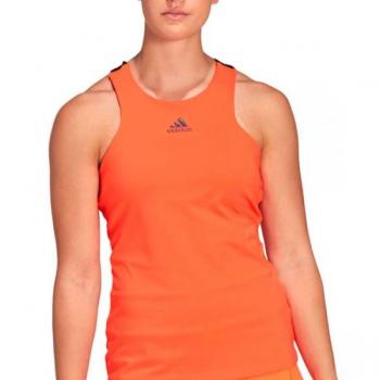 Camiseta de tirantes Adidas para mujeres en color naranja, talla L