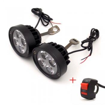 KKmoon LED Faros Delanteros Lámpara Conducción Auxiliar de Luz para Universal Motocicleta