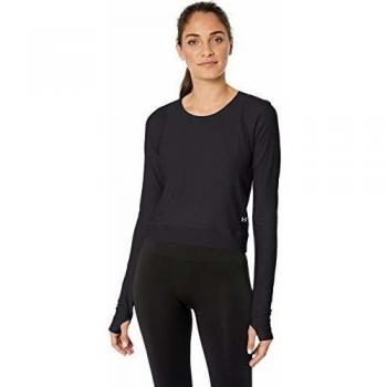 Under Armour UA Desaparecer LS Camisa de Manga Larga, Mujer, Black/Black/Tonal
