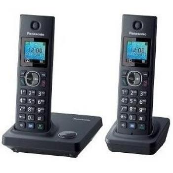 Panasonic KX-TG7852SPB - Teléfono inalámbrico con dos terminales