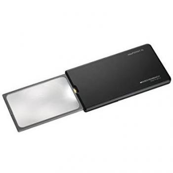 Lupa de bolsillo EasyPocket XL 2,5x negra con luz integrada