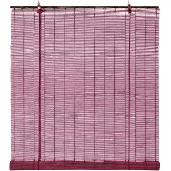 OCRES - Estor Enrollable Bambú Natural Burdeos 60X175