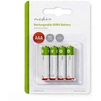 Nedis Pila AAA Recargable de Ni-MH 1.2 V 950 mAh 4 Uni