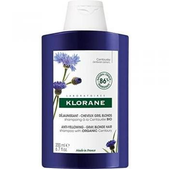 Klorane Centaury Anti-Yellowing Shampoo for Grey, Blonde Hair 200ml