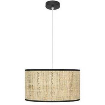 Colgante Natasha 1xe27 Negro/cañizo Regx40x40 Cm - Diseño Moderno