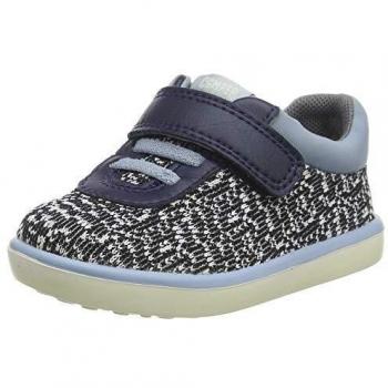 CAMPER Pursuit - Cotton Fabric Sneakers for Kids - Blue, White, Black, Size 7