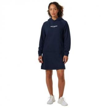 Helly Hansen W Core Hoodie Dress - Vestido con capucha, de manga larga, material transpirable y ligero, diseño cómodo y versátil, ideal para actividades al aire libre y uso diario