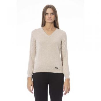 Baldinini Trend Beige Polyamide Sweater - XL