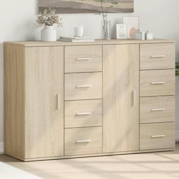Aparador de Madera Multicapa Sonoma 2 Piezas 59x39x80 cm