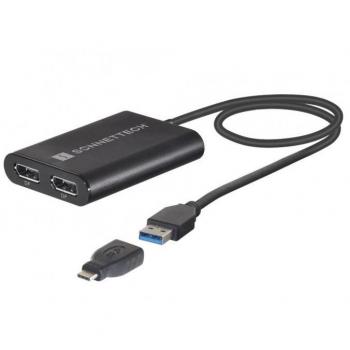 Sonnet USB3-DDP4K USB graphics adapter 3840 x 2160 pixels Black