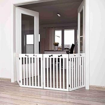 Trixie 4-Parts Gate for Dog, 75 x 60 x 160 cm, White