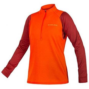 Maillot Endura SingleTrack manga larga naranja para mujer - L