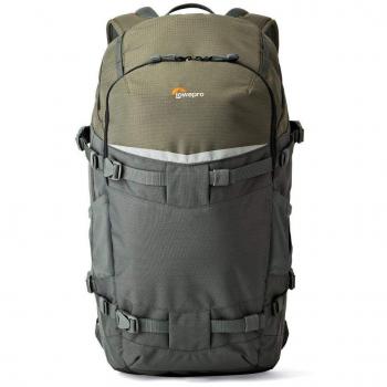 Lowepro Mochila Flipside Trek 450, mochila para cámara réflex digital y lentes múltiples, mochila para cámara portátil, tableta, accesorios de fotografía, trípode, gris, 17 x 26 x 31 cm