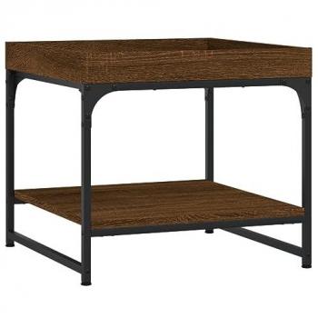 Mesa de centro madera ingeniería 49,5x49,5x45 cm Negro, Roble Sonoma, Roble ahumado - Mesita de Salón o Comedor o Auxiliar Mesa de Café