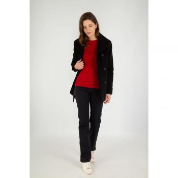 Armor-Lux Women's Pea Coat - Classic Short Navy Overcoat
