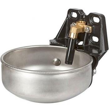 Kerbl 2218605 Acero Inoxidable Platillos E21 con válvula de Tubo, 3/4 de Conector
