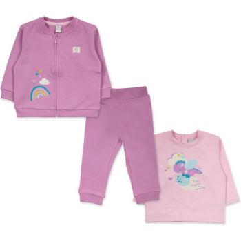 Conjunto de bebé niña Tuc Tuc de tres piezas en rosa Dragon Finder