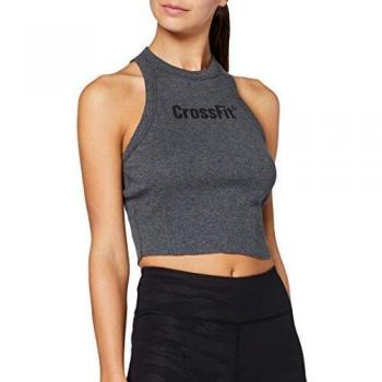 Reebok RC Authentic Crop Tank Top, Mujer, Gris