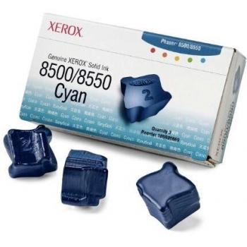 Xerox - Pack de Tinta Sólida Cián para Modelos 8500/8550 (3 Barras)