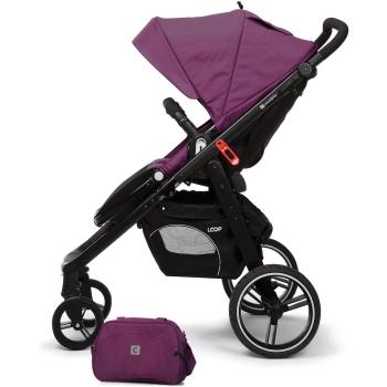 Casualplay Loop - Silla de paseo con chasis negro, color plum