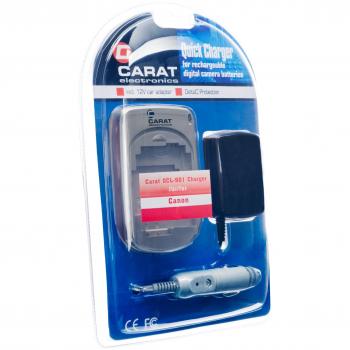 Carat Electronics QCL-900 - Cargador de baterías de litio para Casio con adaptador para coche