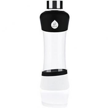 Botella de Agua de Cristal Equa Active Negra 550 ml