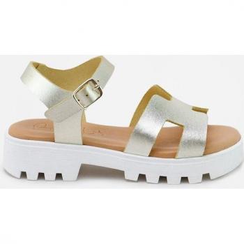 Sandalias de niña Eli 1957 en piel con planta de gel y plataforma Papanas