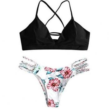 riou Bikini Conjuntos de Bikinis para Mujer Push Up Mujeres Traje de BañO Estampado Bohemio Dividido BañAdores con Relleno Tops y Braguitas Mujer 2019 brasileños vikinis