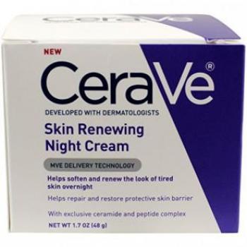 CeraVe Skin Renewing Night Cream with Niacinamide, Peptide Complex, and Hyaluronic Acid - 1.7 oz